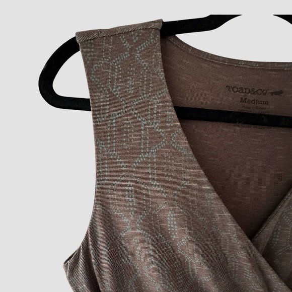 TOAD & CO NWOT CUE WRAP SLEEVELESS CAFE DRESS | SIZE: MEDIUM - Picture 3 of 8